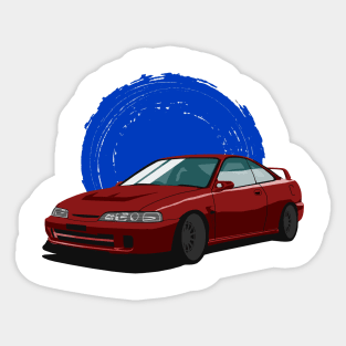 Red Honda Integra dc2 Sticker